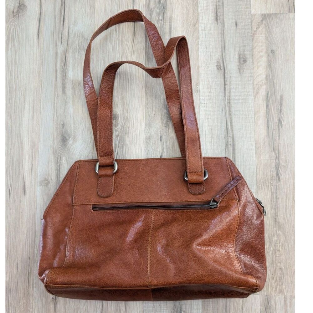 Spikes & Sparrow Leather Shoulder Bag Brown Cognac (B8) - Picture 2 of 12
